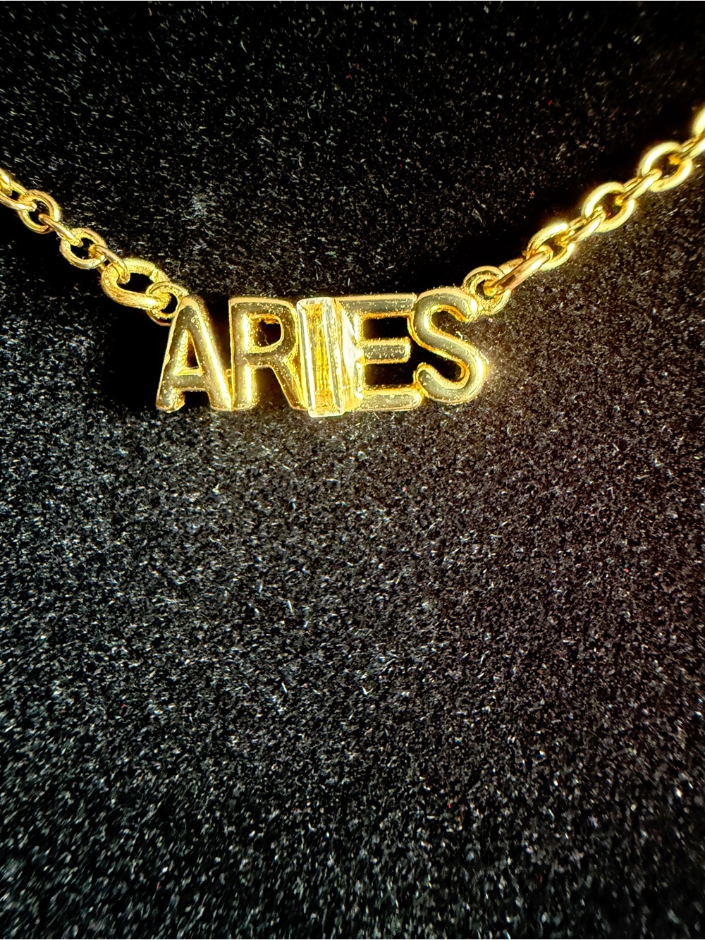 Goldtone 'ARIES' Zodiac Necklace - Women's Jewelry